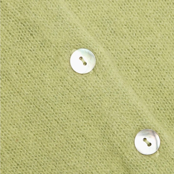 NWT DÔEN Anisa Alpaca-Blend Puff-Sleeve Cardigan - Picture 6 of 14